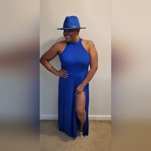 Royal blue floor length/maxi